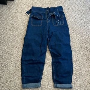 Female jeans with belt